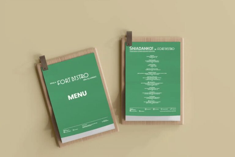 Karta menu projekt Fort Bistro